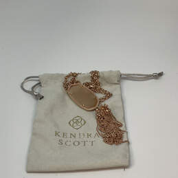 Designer Kendra Scott Rayne Gold-Tone Tassel Pendant Necklace w/ Dust Bag