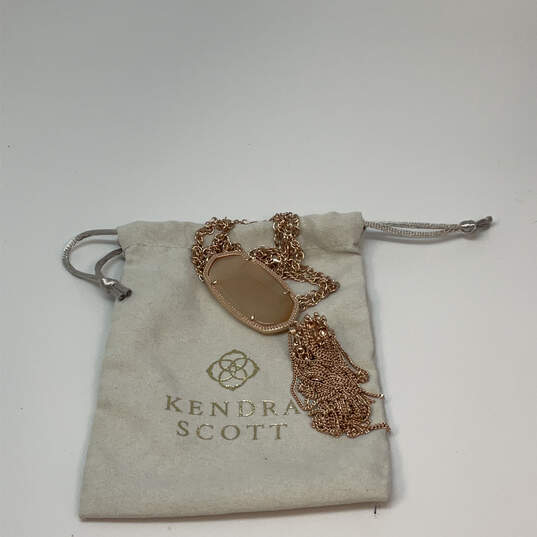 Designer Kendra Scott Rayne Gold-Tone Tassel Pendant Necklace w/ Dust Bag image number 1
