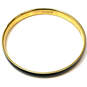 Designer J. Crew Gold-Tone Black Enamel Round Shape Bangle Bracelet image number 2