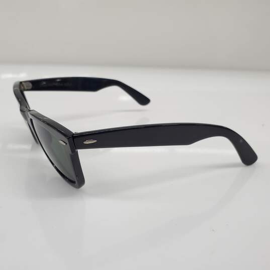 Vintage Bausch & Lomb Ray-Ban BL5024 Original Glossy Black Wayfarer Sunglasses image number 2