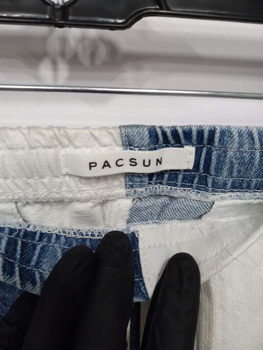 Pacsun Slim Patchwork Denim Pants/Mom Jeans With Drawstring Size XL image number 3
