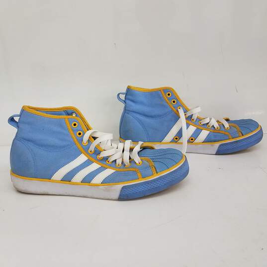 Adidas Originals Nizza Mid NBA MPLS Lakers Canvas Sneakers Size 10.5 image number 1