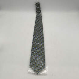 NWT Mens Multicolor Geometric Silk Keeper Loop Pointed Necktie Size XL