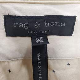 Rag & Bone Women Ivory Print Blouse XS