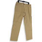 NWT Mens Beige Flat Front Pockets Stretch Straight Leg Chino Pants Sz 36x34 image number 1