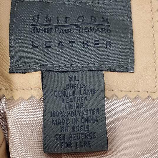 John Paul Women Brown Leather Blazer XL NWT image number 3