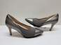 Cole Haan Grand Ambition Stretch Mixed Media Metallic Pump Sz 9.5B image number 1