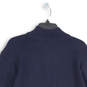 NWT Mens Navy Blue Knitted Quarter Zip Mock Neck Pullover Sweater Size XL image number 4