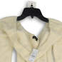 NWT Womens Off-White Fuzzy Cropped Long Sleeve Pullover Sweater Size L image number 3