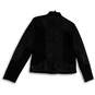 Womens Black Long Sleeve Pockets Full-Zip Motorcycle Jacket Size XL image number 2