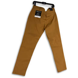 NWT Mens Brown Flat Front Stretch Twill Tapered Fit Chino Pants Size 34X32 alternative image