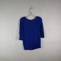 Womens Regular Fit V-Neck 3/4 Dolman Sleeve Pullover Blouse Top Size Medium image number 2