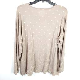 Chico's Women Brown Foiled Dot Knit Top Sz 3 NWT alternative image