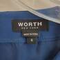 Worth New York Stone Blue Long Sleeved Shift Dress WM Size 6 NWT image number 3