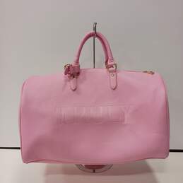 Truly Beauty Pink Vegan Leather Travel Duffle Bag