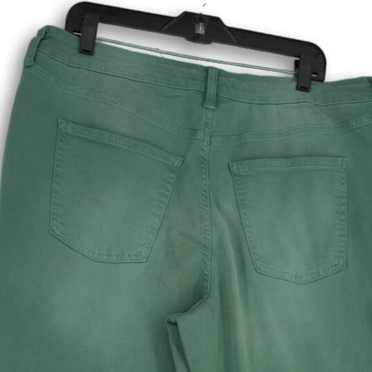 NWT Lauren Conrad Womens Green High Rise Skinny Leg Ankle Jeans Size 16W image number 4