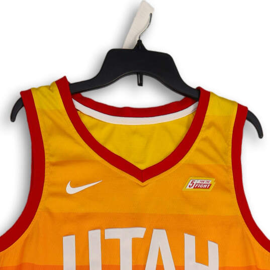 Mens Red Yellow Utah Jazz Rudy Gobert #27 Basketball NBA Jersey Size 50 image number 3
