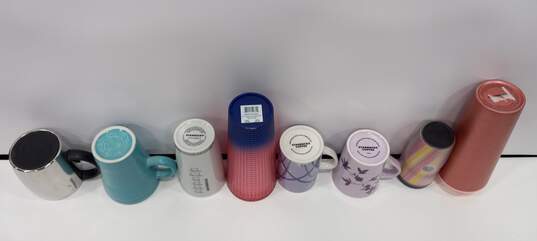 Bundle of 7 Assorted Starbucks Drinkware w/ 1 Fiestaware Blue Ceramic Mug image number 4