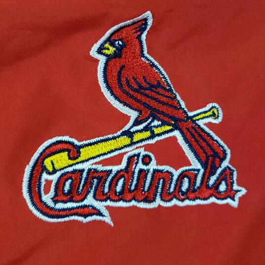 Buy the Mens St. Louis Cardinals Pullover Windbreaker Jacket Size