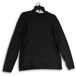 Womens Gray Crew Neck Long Sleeve Regular Fit Pullover Sweatshirt Size XL alternative image