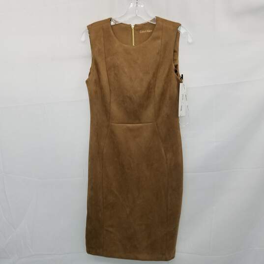 WOMEN'S CALVIN KLEIN TAN A LINE DRESS SIZE 6 NWT image number 1