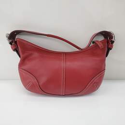 Coach Soho Red Leather Mini Hobo Bag 9541