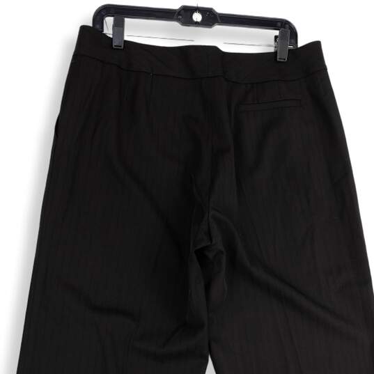 NWT Womens Black Flat Front Slash Pocket Straight Leg Ankle Pants Size 14 image number 4