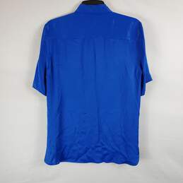 Zara Women Blue Short Sleeve Button Up Shirt NWT sz S alternative image