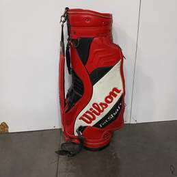 Vintage Wilson Red Multicolor Gel Technology Form Golf Caddy Bag alternative image