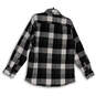 NWT Mens Black Gray Checked Long Sleeve Collared Button-Up Shirt Size M image number 2