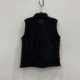 NWT Womens Black Sleeveless Pockets Fleece Full-Zip Motorcycle Vest Size XL alternative image