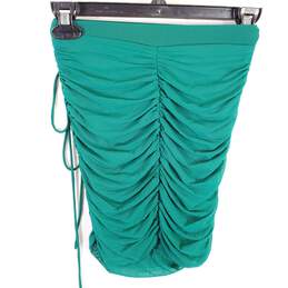 Princess Polly Women Green Ruched Mini Skirt Sz 0 NWT alternative image