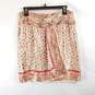 Studio Women Ivory Floral Silk Split Skirt M NWT image number 1