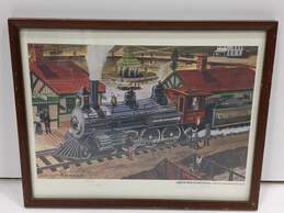 Framed Vintage 1986 "Green Mountain Falls" Art Print By Erwin A. Stock