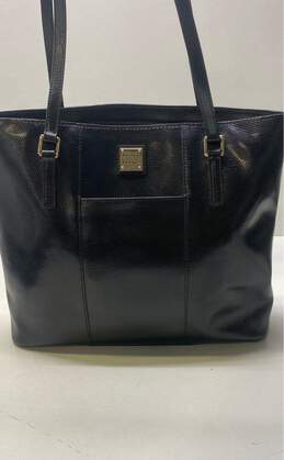 Dooney & Bourke Black Leather Shopper Tote Bag