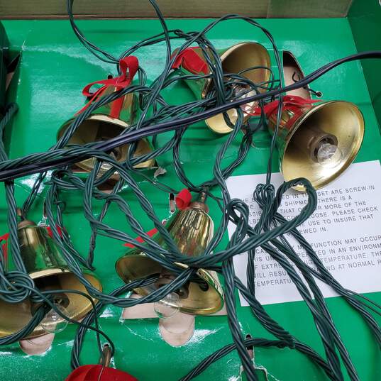 Mr. Christmas Bells of Christmas 10 Lighted Musical Brass Bells Untested image number 4