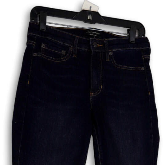 Womens Blue Denim Medium Wash Curvy Pockets Skinny Leg Jeans Sz Petite 27/4 image number 3