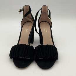 NIB Womens Mona Black Leather Open Toe Ankle Strap Sandals Size 6.5 M alternative image