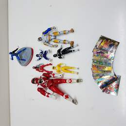 Mix Lot of Vintage Power Ranger Action Figures and Cards