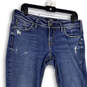 Womens Blue Denim Medium Wash Distressed Pockets Bootcut Jeans Size W29/L31 image number 3