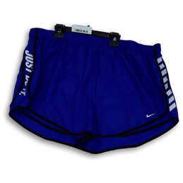 Womens Blue Just Do It Elastic Waist Pull-On Running Athletic Shorts Sz 2X