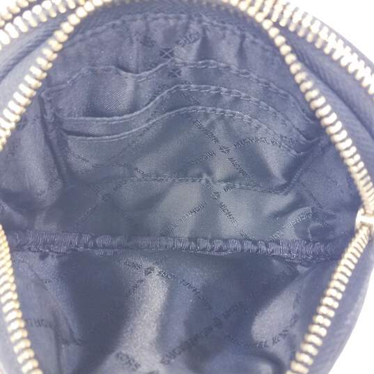 Michael Kors Double Compartment Pebbled Leather Wristlet Black image number 7