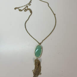 Designer Kendra Scott Gold-Tone Link Chain Rayne Tassel Pendant Necklace alternative image