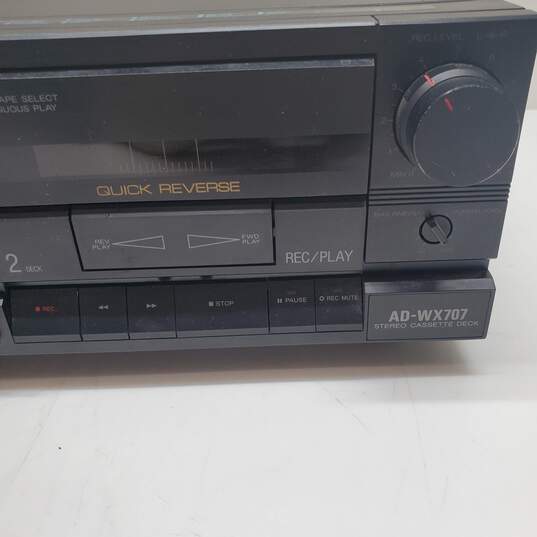 AIWA AD-WX707 Stereo Double Cassette Deck Auto Reverse - Untested image number 2