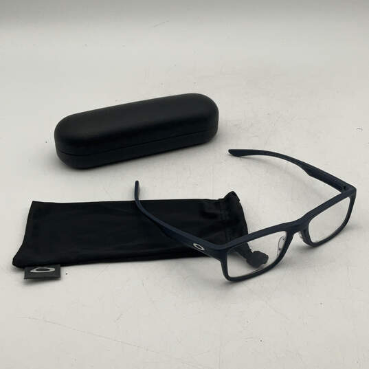 Mens Black Rectangle Full Frame Reading Eyeglasses With Black Case image number 3