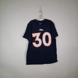 Mens Denver Broncos Phillip Lindsay 30 Football-NFL Pullover T-Shirt Size XL
