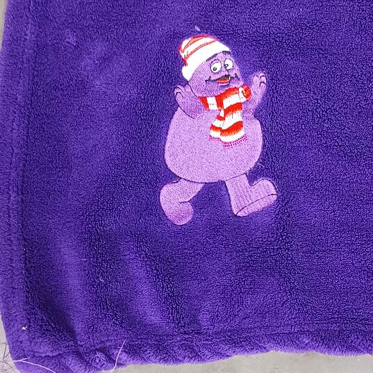 Purple Grimace Fleece Throw Blanket 48x58" image number 2