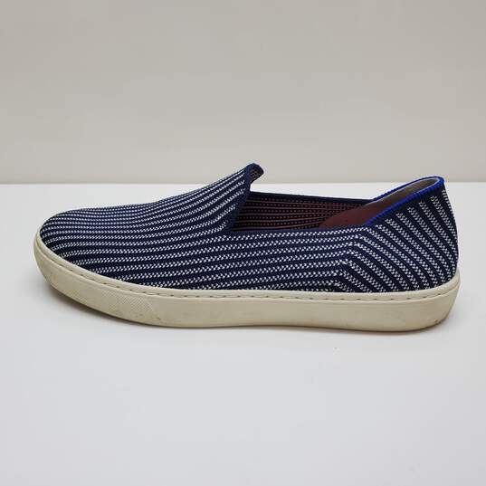Rothys Blue Riviera Pinstripe Slip On Shoes Womens 8.5 Casual image number 2