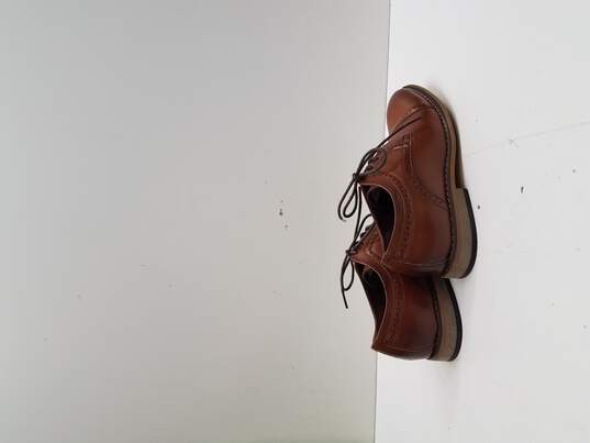 Stacy Adams Kids Dickenson Cap Toe Lace Up Oxford Little/Big Kid Shoes (Cognac) Size 2M image number 4