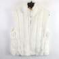 Unbranded Women White Faux Fur Vest M/L image number 1
